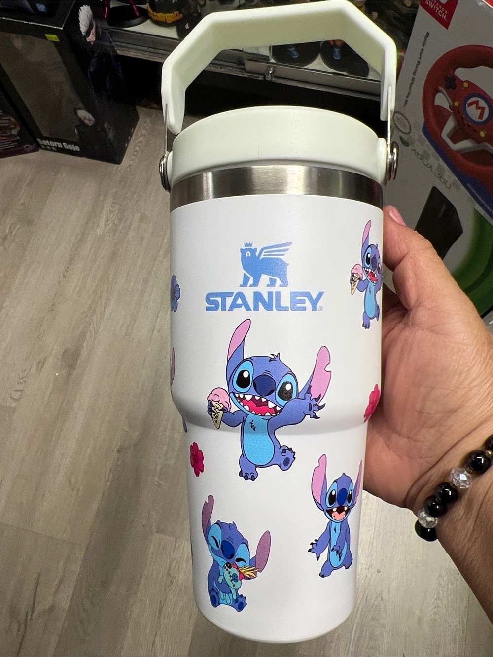 Stanley Kids White Stitch Stainless Insulated Tumbler